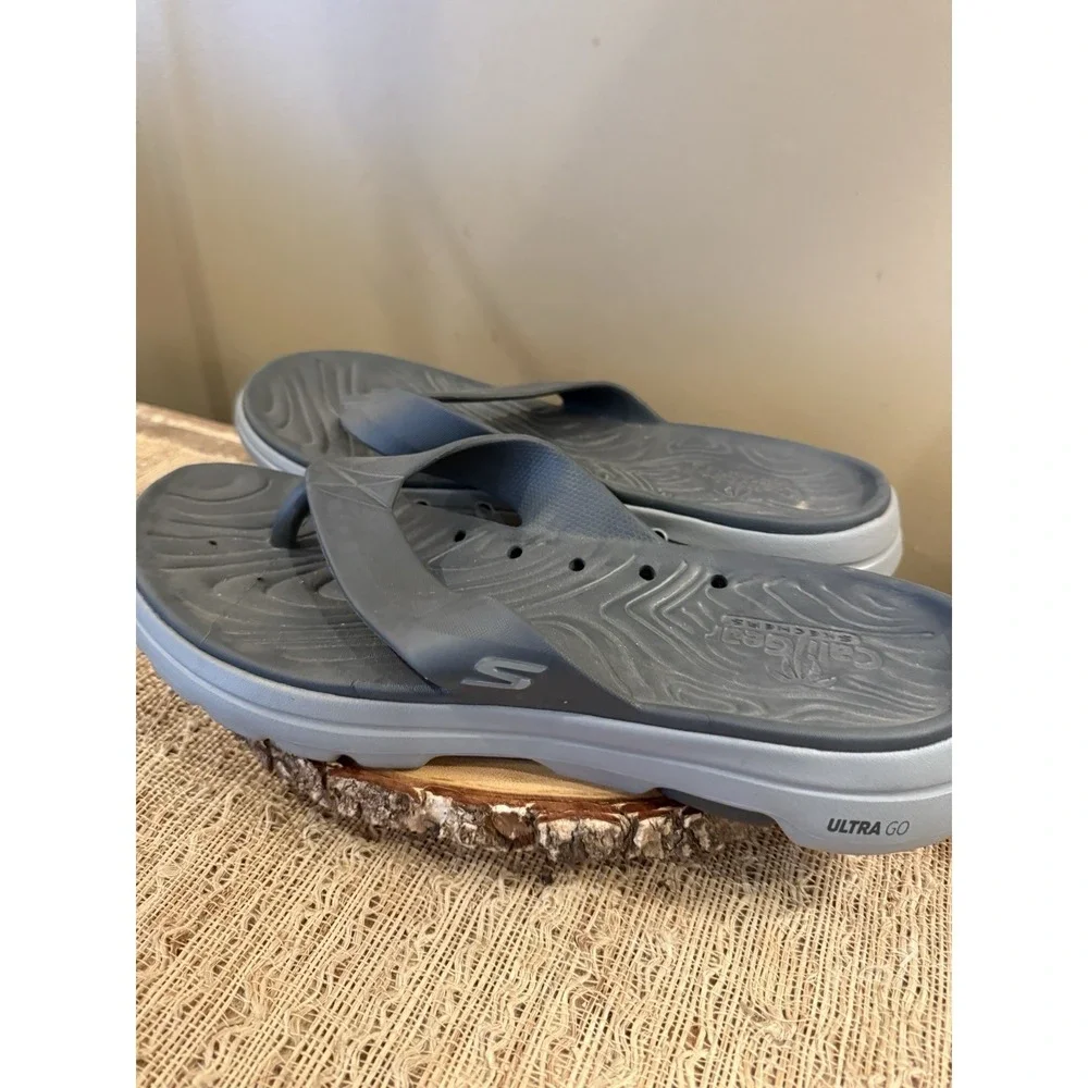 Skechers GOwalk 5 Caligear Grey Mens Synthetic Sandals Size 14 Mens Rare